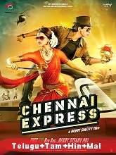Chennai Express (2013) BRRip [Telugu + Tamil + Hindi + Malayalam] Full Movie Watch Online Free