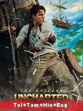 Uncharted (2022) BRRip Original [Telugu + Tamil + Hindi + Eng] Dubbed Movie Watch Online Free